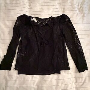 Habitual Black Lace Women's Blouse